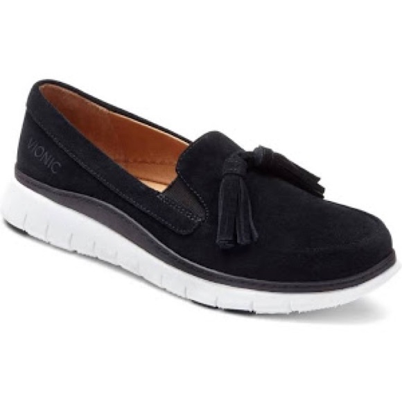 Vionic Shoes - NIB Vionic Black Suede Loafers